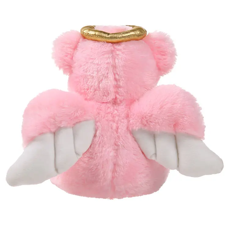 Custom Stuffed Plush Pink Tooth Teddy Bear With Wings Pretty Kids Toy Soft Plush Angle Teddy Bear