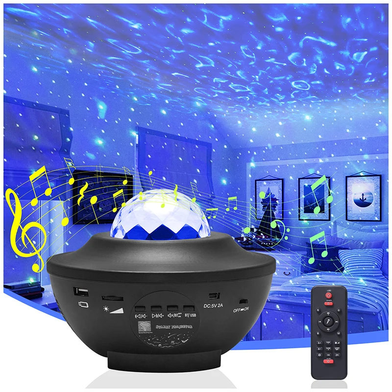 New USB star projector moon light music galaxy projector for decoration galaxy star projector starry sky night light