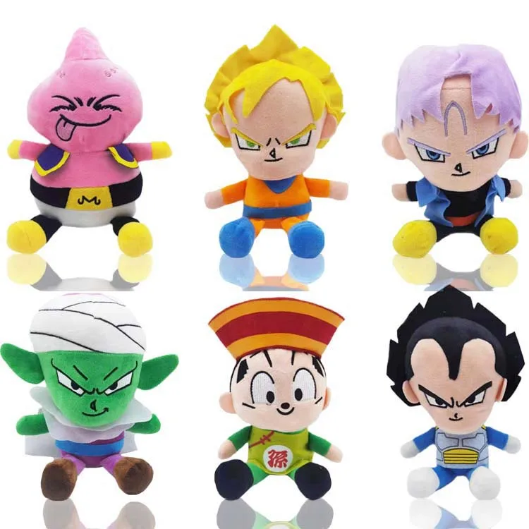 Cross border New Product Super Saiyan Doll Seven Ddragon Ball Plush Toy Bike Demon King Puppet