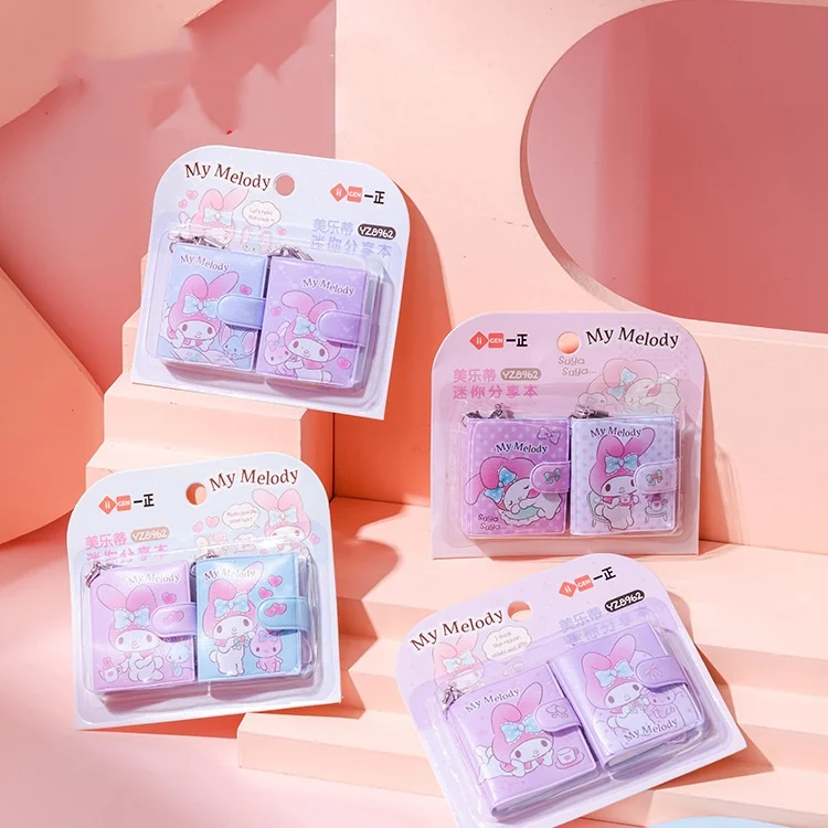 Оптовая продажа Kawaii Cinnamoroll мини-блокнот для девочек мультяшная мини-труба записная книжка мелодия студенческий карман бен