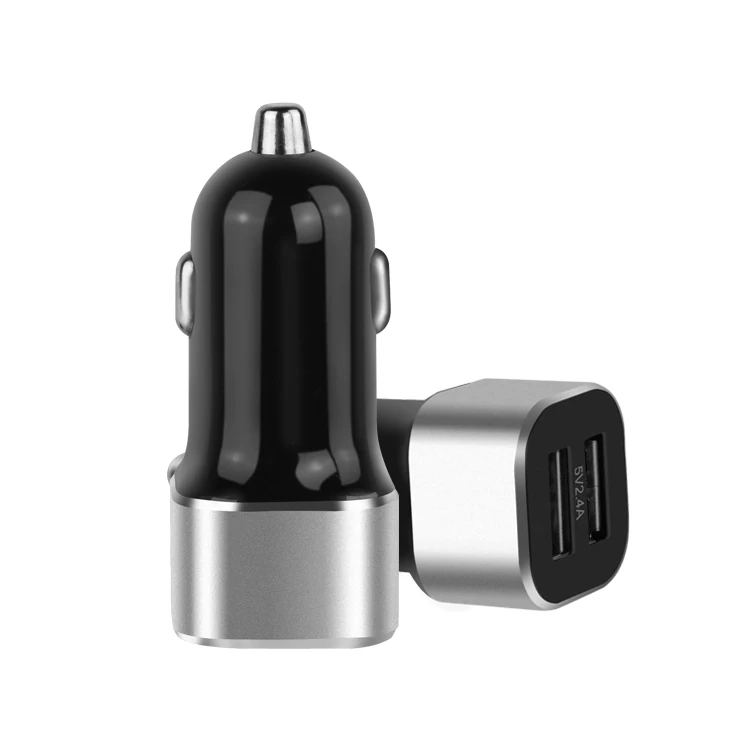 Dual-port on-board car charger fast charging power supply intelligent USB vehicle charger universal mobile phone charger