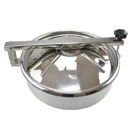Mirror Polished Stainless Steel 304/316L Beer Brewing Equipment  Round Manhole SS304 Cover Vessel Manhole