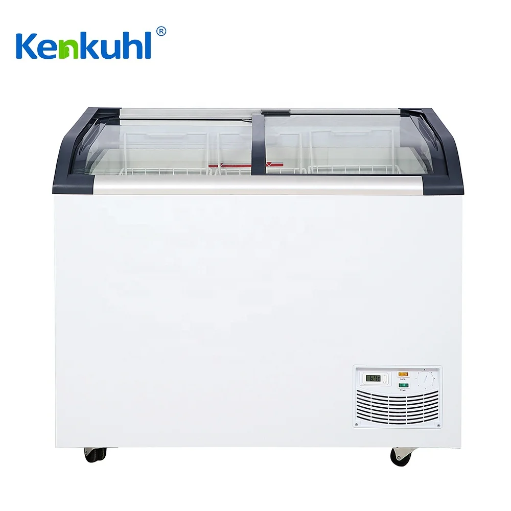 Popsicle display freezer glass door 300L