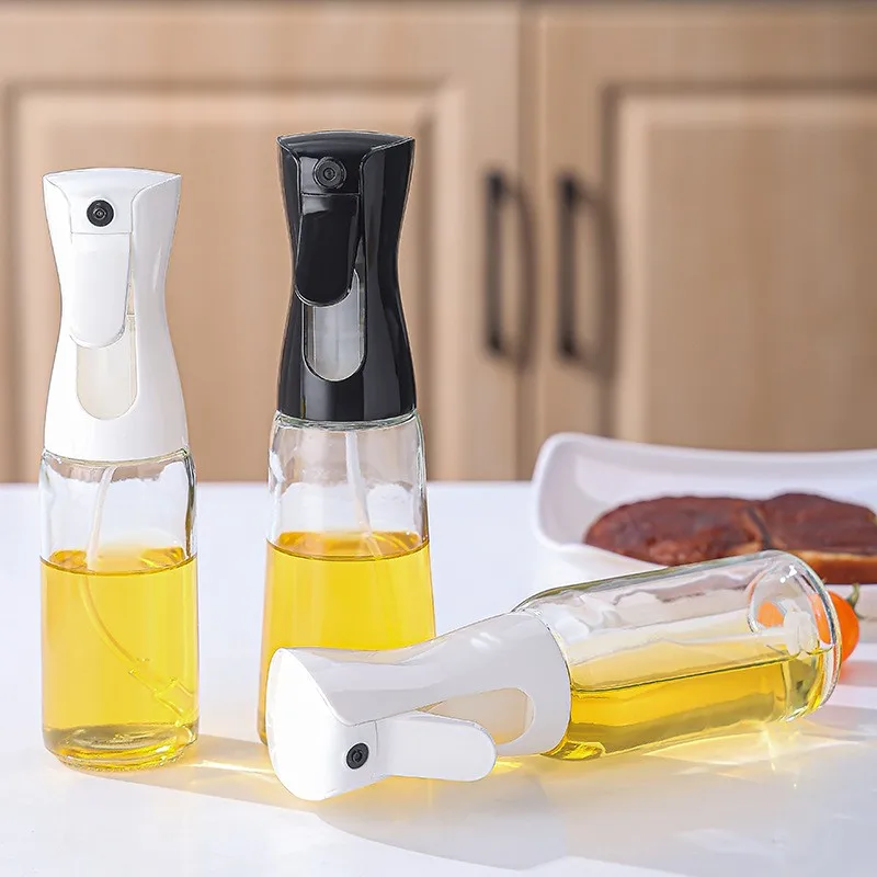 Wholesale Glass Oil Spray Bottle for Kitchen Cooking High Pressure Olive Oil Mist Sprayer Household Air Fryer Oil Pot Dispenser