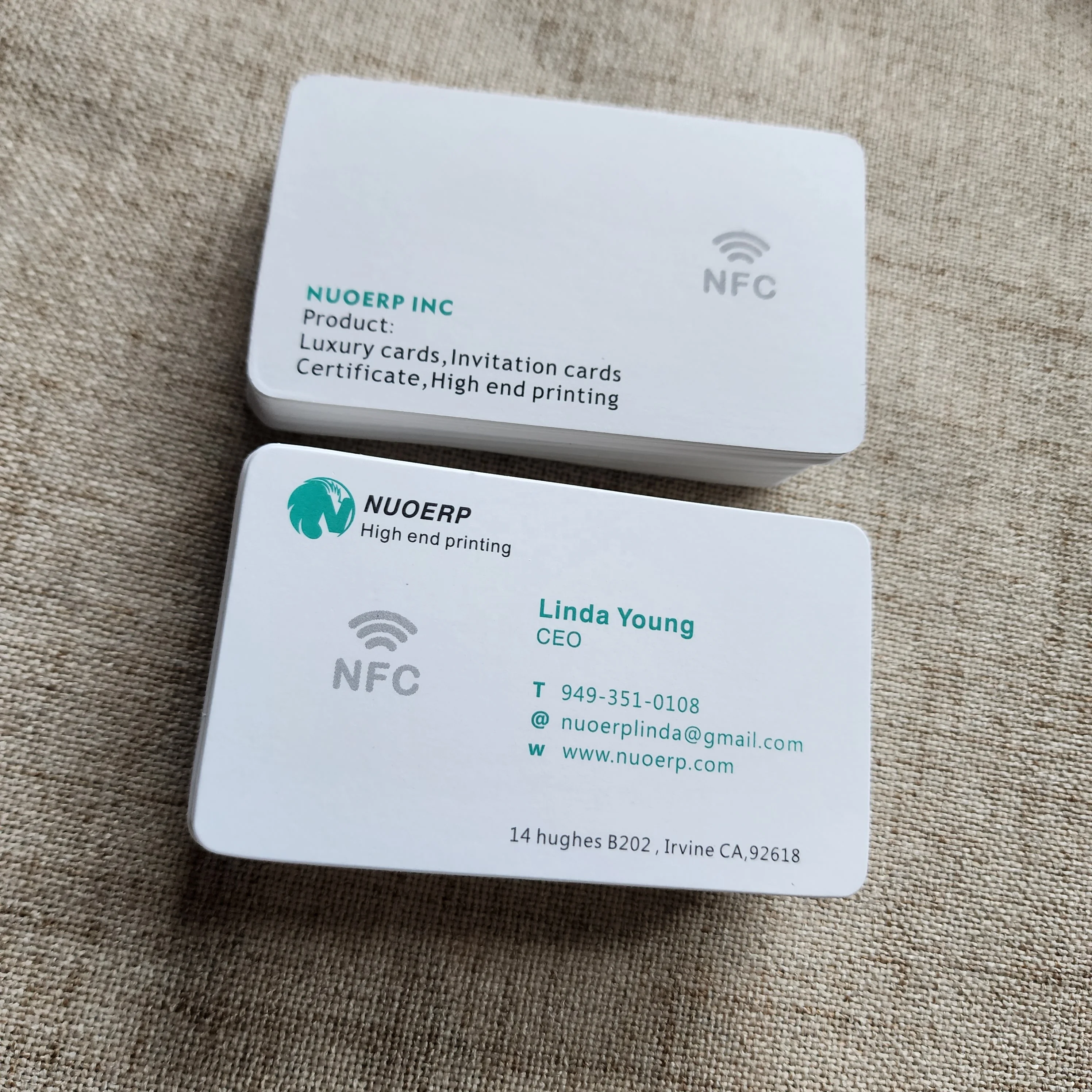 Smart business cards NFC business card can tap by NFC mobile phone