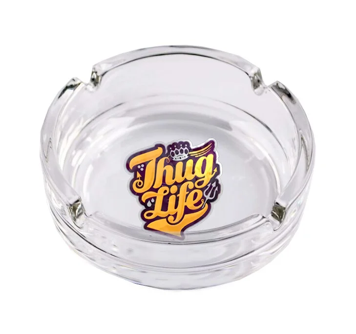 Latest Promotion Price Glass Ashtray 3d Carving Ash Tray Cigar Receptacle Fancy Ashtray Cigarette Ashtray With Non-Slip Base