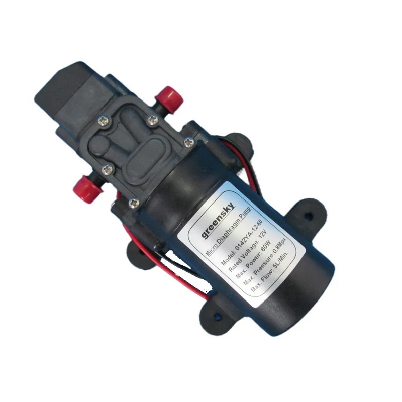 Grimmsky Factory Directly Sale Pressure Switch Type 5L/Min 12V DC 60W Rubber Diaphragm For Pump