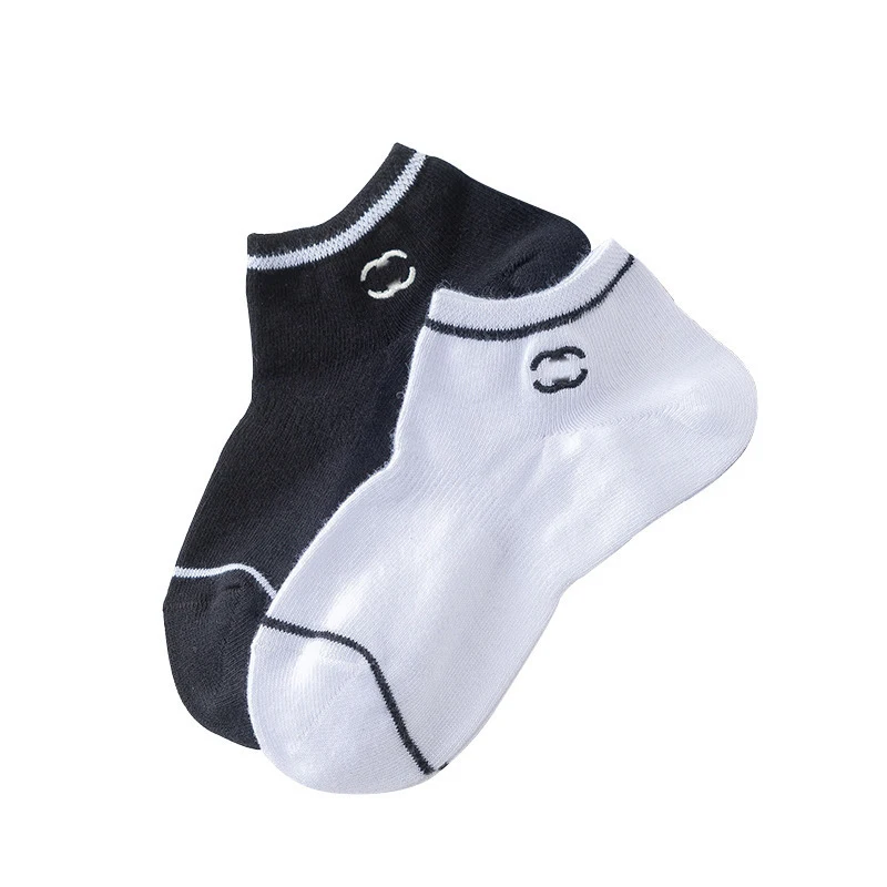 
CHANE* same design short socks embroidery CC letter ankle socks hip hop skateboard socks wholesale S1031 