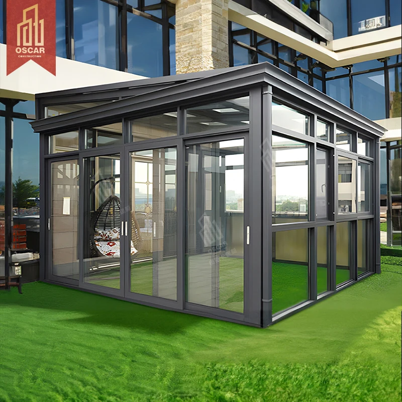 Sunroom Glass House Customizable Space For Office Meeting Use In Amazon Style With Creative Design For B2B Clients From Factory