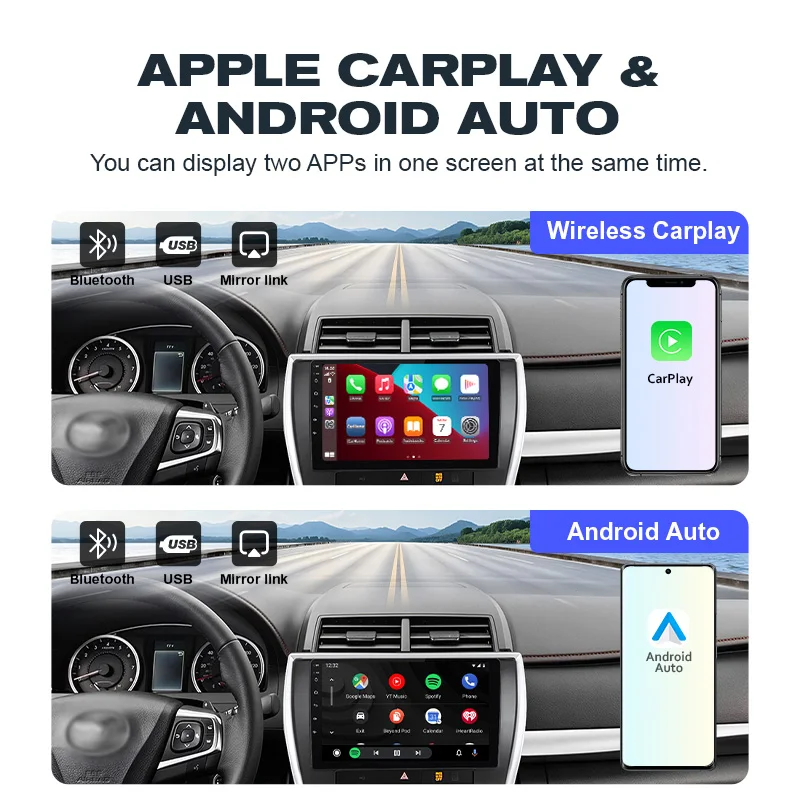 2024 новый автомобильный Android навигатор DSP 1Din 2Din радио 9 дюймов 10 1 IPS/4K/QLED/LCD экран DVD плеер ультратонкий hos