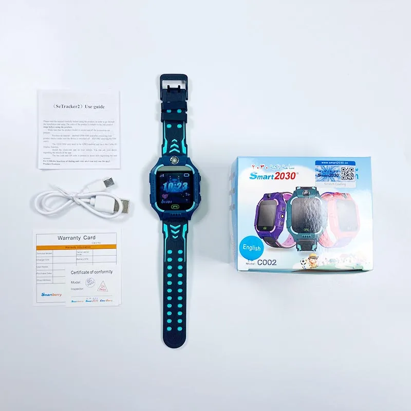 Child Smart Watch C002 Kids SOS Emergency Calling GPS Tracking Kids Smartwatch Baby Safe Monitor Wristwatch For Boys And Child