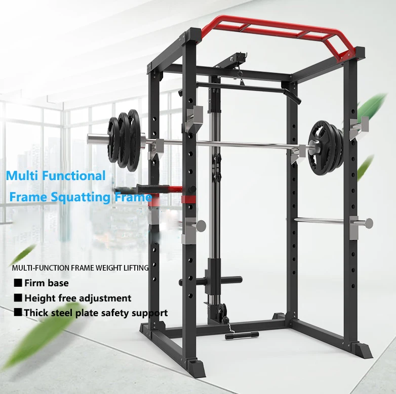 Home Smith machine Multi - function fitness rack gym fitness equipment high power stand power rack with spare parts