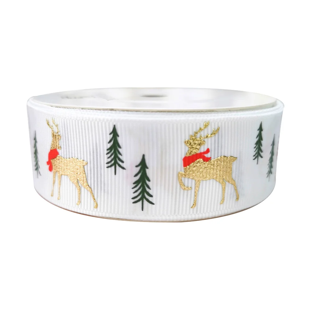 Factory large inventory can choose from holographic elk design white ribbon products