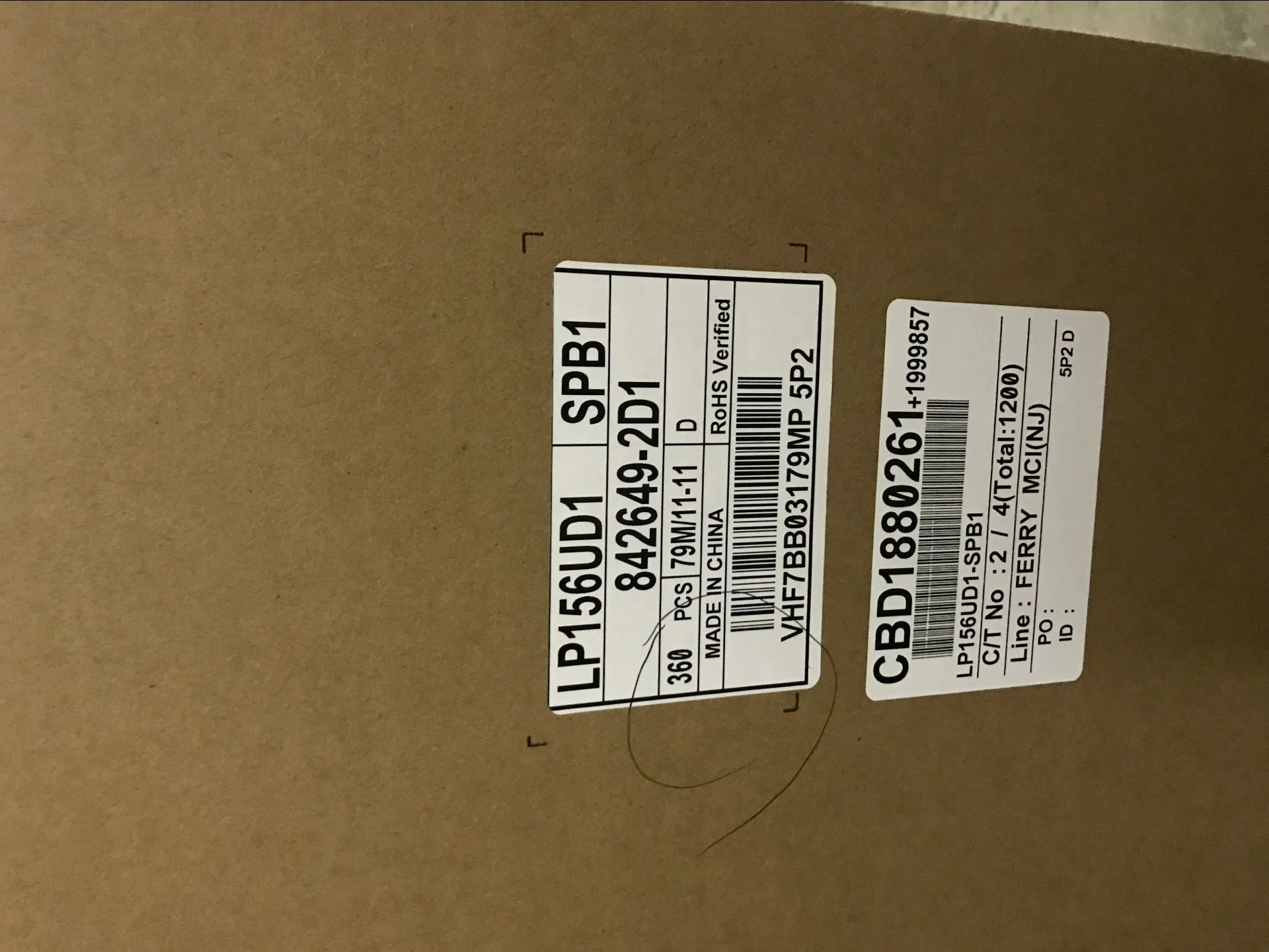 15.6 Inch Slim 40Pin IPS LP156UD1-SPB1 3840x2160 UHD Laptop Display LCD Screen