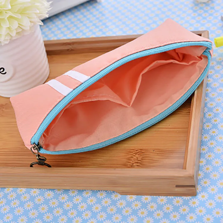 
High quality orange color pencil case multifunction pencil bags pouch stationery organizer pencil case 