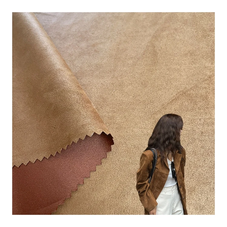 Factory Customizable Fabric Direct Sale Soft Suede Leather Microfiber Faux Leather Suede woven Fabrics For Clothing