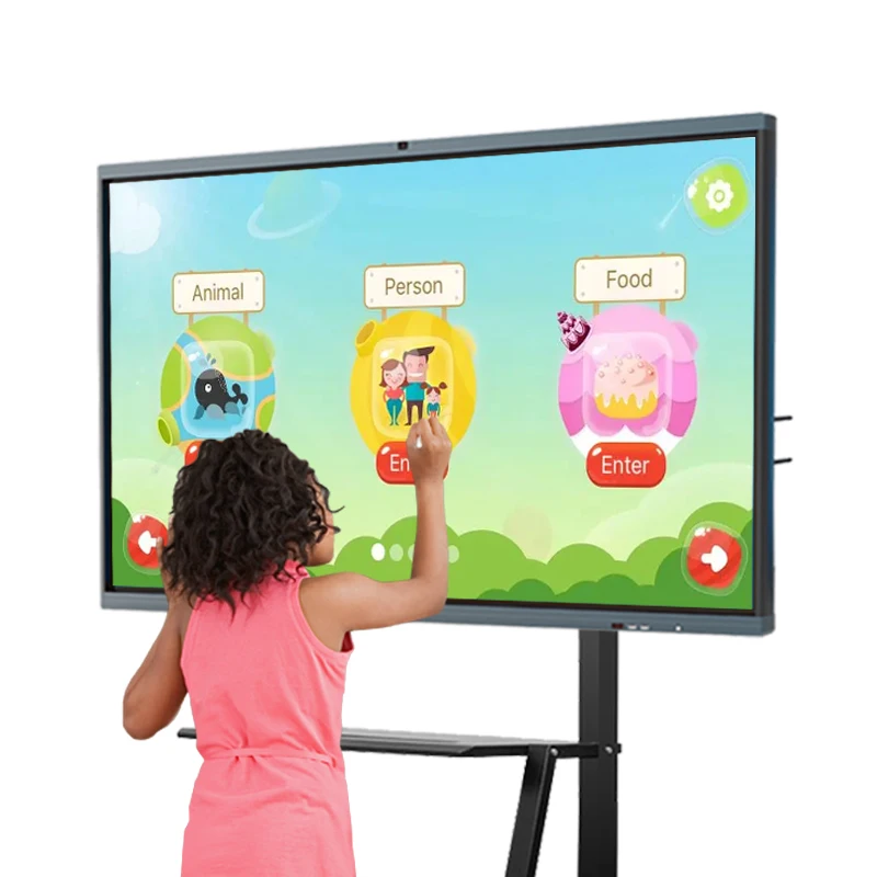 65 inch 4K resolution LCD touch screen monitor all in one whiteboard interactive smart board