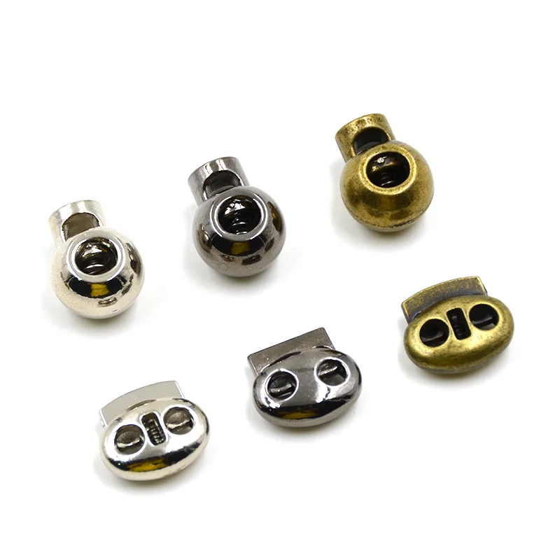 Custom logo clothing accessories gold drawstring metal cord end stopper for swimwear