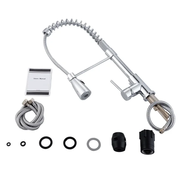 HIMIXER luxury pull down kitchen sink taps deck mounted single handle single lever copper pull out flexible kitchen mixer faucet