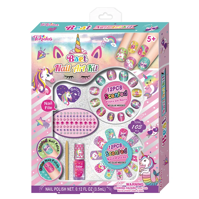 2023 Children makeup preschool toys famous Good quality factory directly Makeup toys Nail Polish art press on  nail