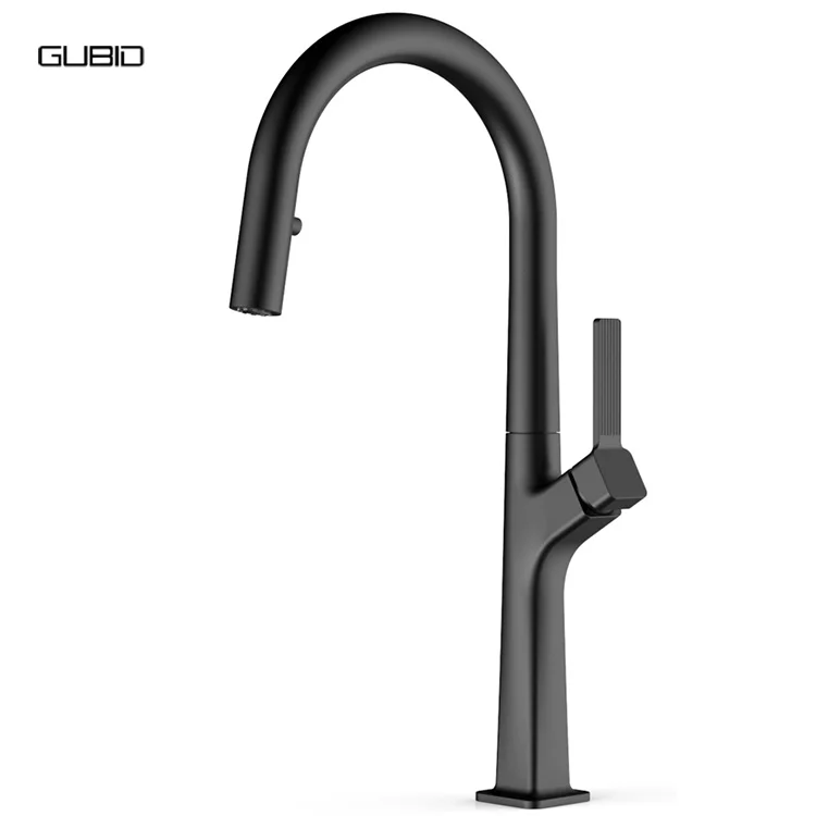 Apartment Bathroom Mixer Taps Single Handle Deck Mounted Centerset Black Hot and Cold Water Bathroom Faucet With 360 Swivel