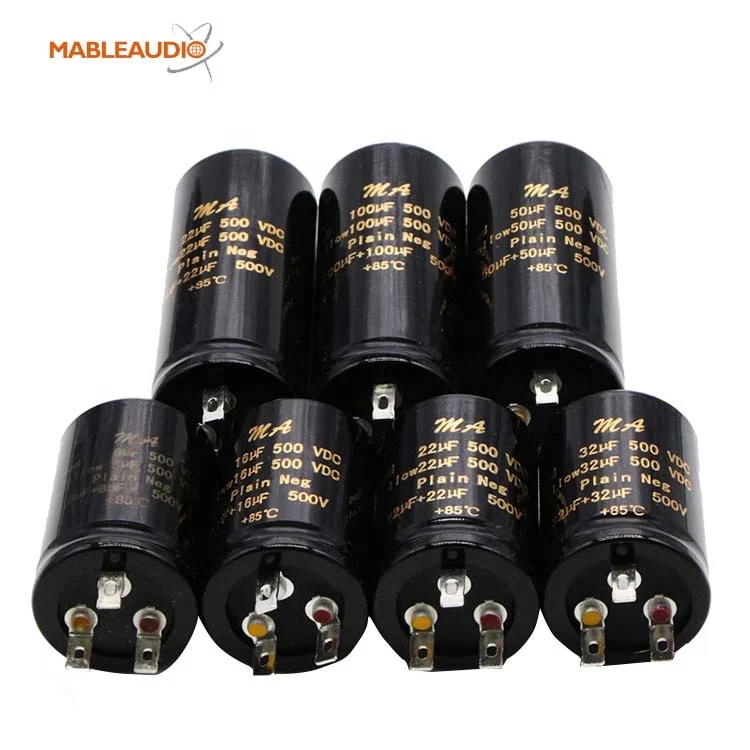 500V 22uF+22uF high Electrolytic capacitors Audio Electrolytic Double Capacitors