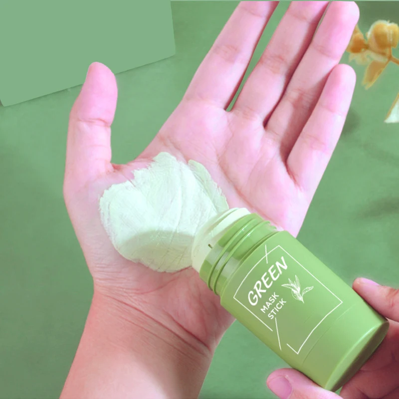Product Manufacturer Green mask stick Deep Cleansing Blackhead Remover Acne Green Tea face Stick Solid Mask