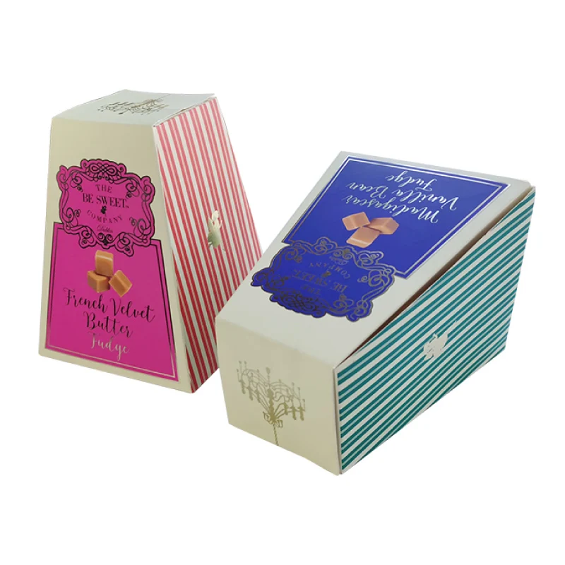 Custom Logo Small Empty Fancy Chocolate Cardboard Paper Boxes for Sugar Candy Snack Gift Packaging Stamping Printing Handling