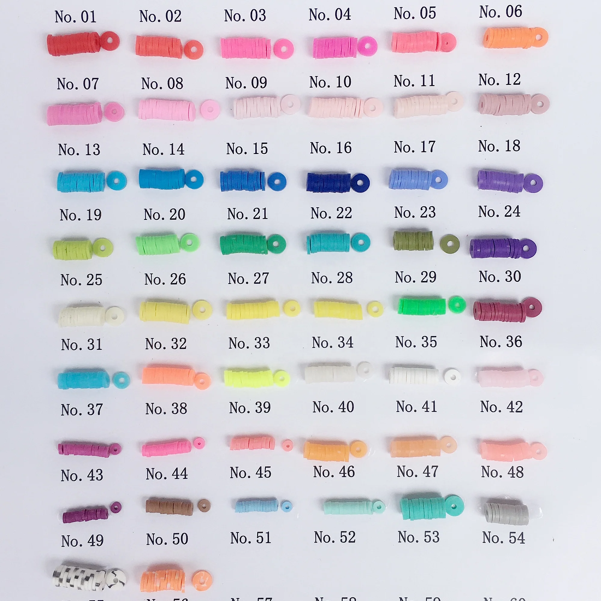 Wholesale Hot Sale Rainbow 6mm Polymer Clay Vinyl Heishi Beads Strands At Low Prices