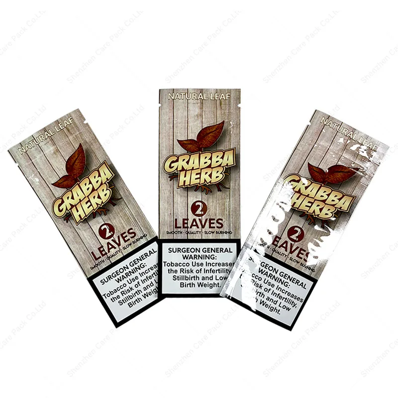 Aluminum Foil Tobacco Loose Leaf Wraps For Rolling Tips Bag Paper Packaging Cigar Display Boxes