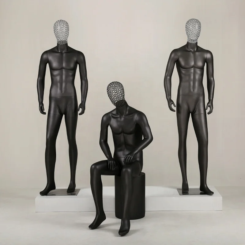 Fiberglass Full Body Man Muscular Sports Male Mannequins For Sports Window Display