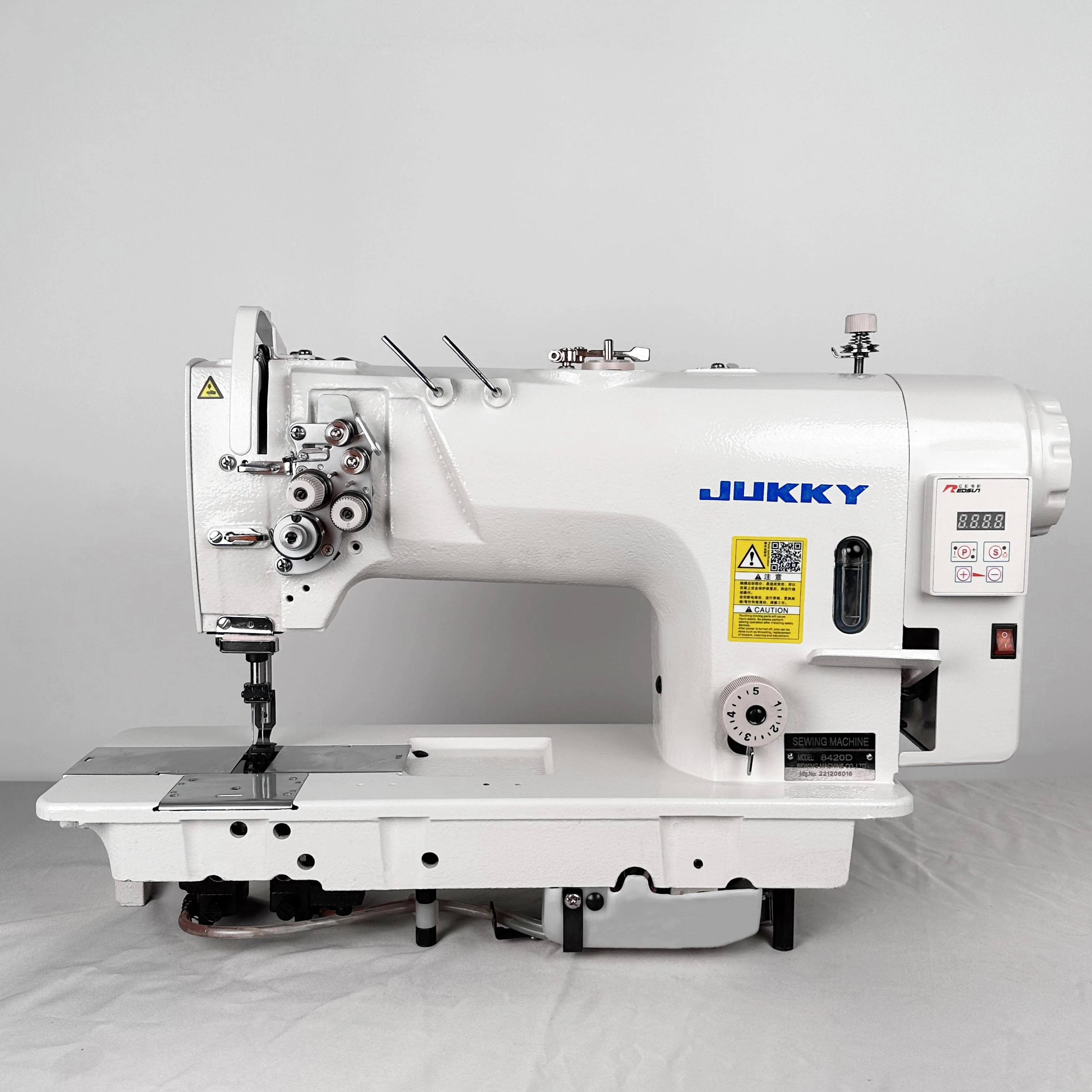 Jukky JK842D/845D Two Direct-drive Computerized Double Needle Lockstitch Sewing Machine Electronic 50 1 Set Apparel Machinery