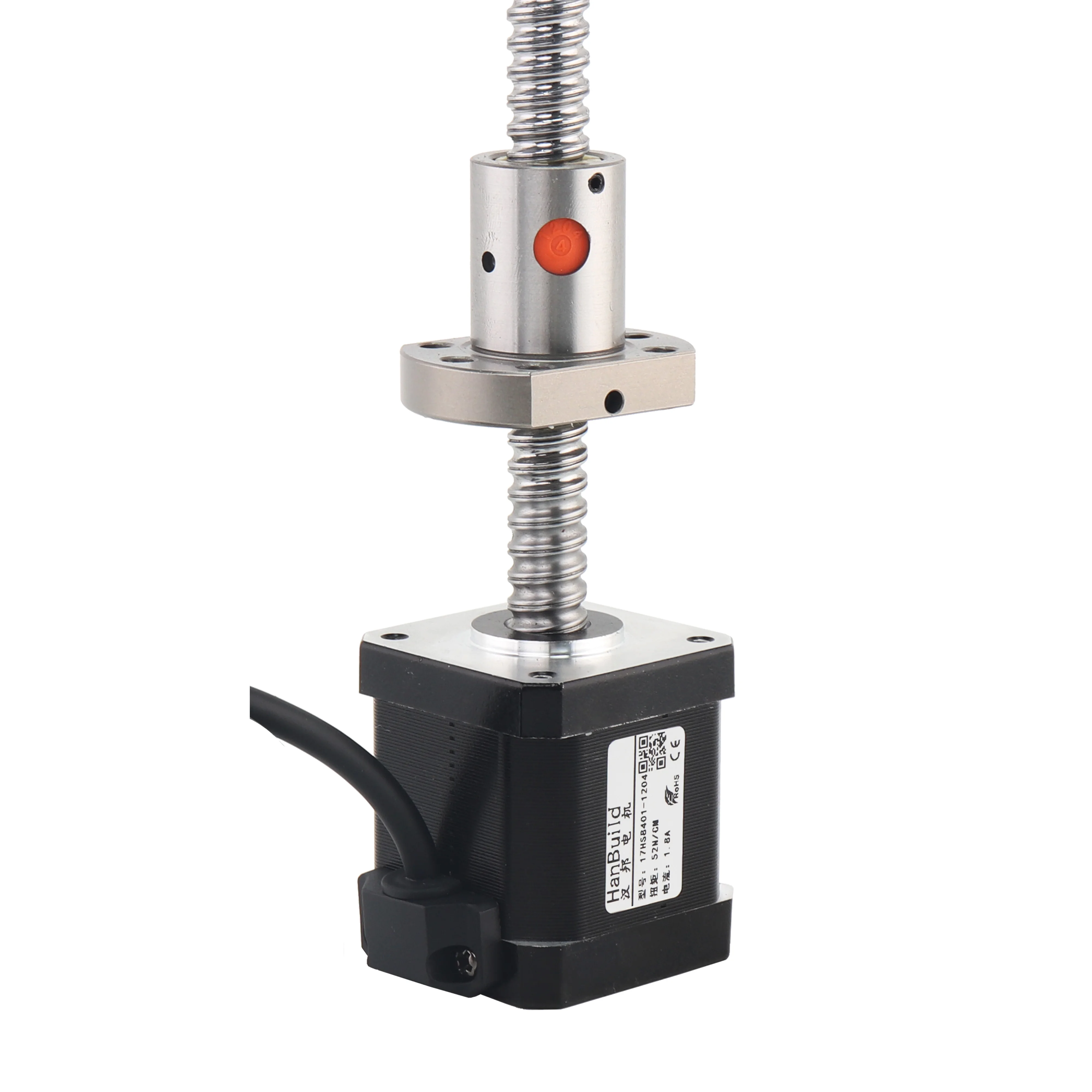 HanBuild 57 motor  ball screw motor  1.8A 52N.CM Angle 1.8 Degree 17hs8401S-SFU1204 300mm for 3D printer nema17 ball screw motor