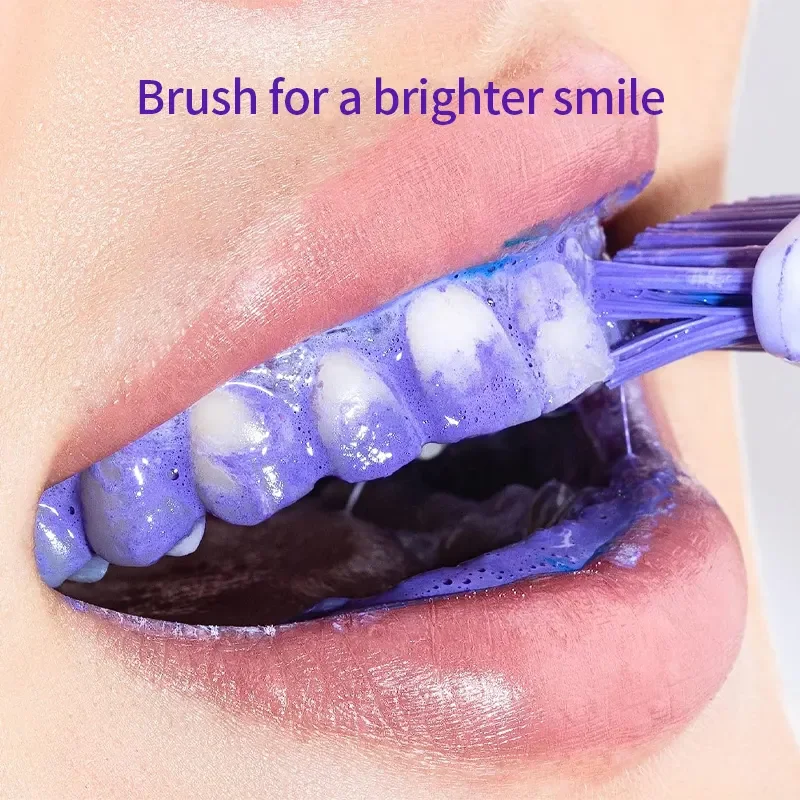 Cheap Wholesale V34 Colour Corrector 30ml Purple Teeth Whitening Toothpaste Private Label