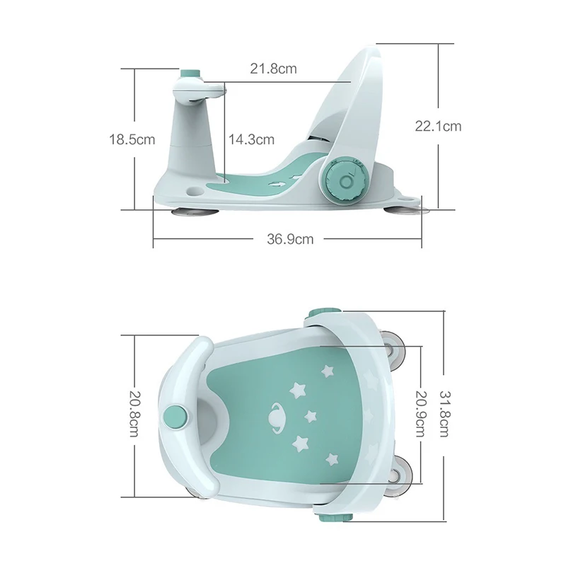 Infant Bath Seat with Secure Suction Cups Non-Slip Toddler Bath Seat, Bathtub Seat for Baby