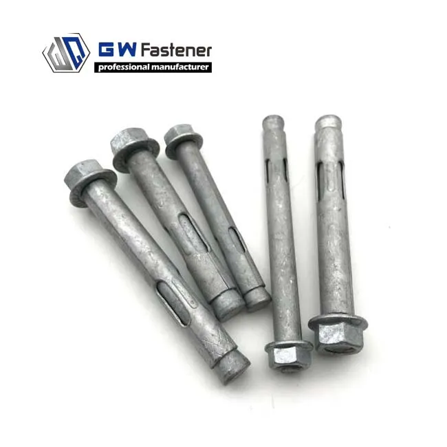 GW Fastsener Factory Hot Dip Galvanised Hex Head Dynabolt Sleeve Anchor Hex Flange Nut Dynabolt