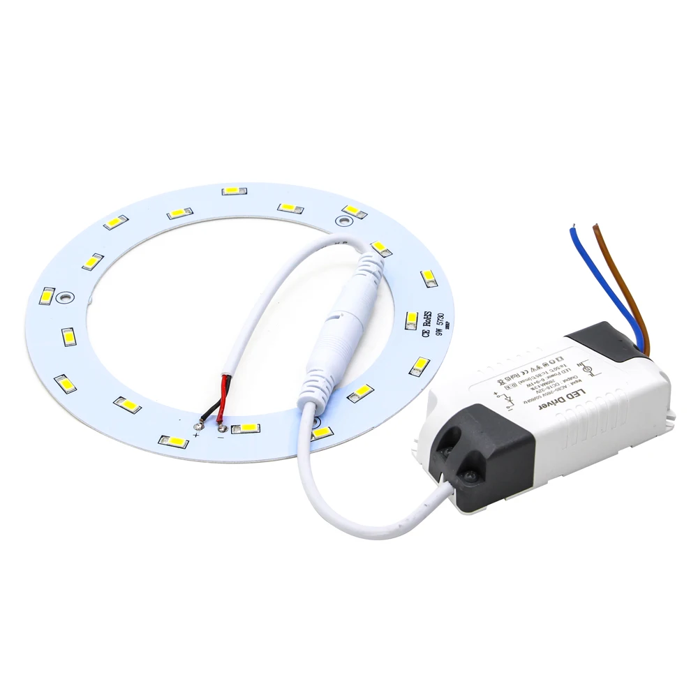  5 Вт 9 12 15 SMD 5730 круглый pcb светодиодный потолочный светильник модифицированный с