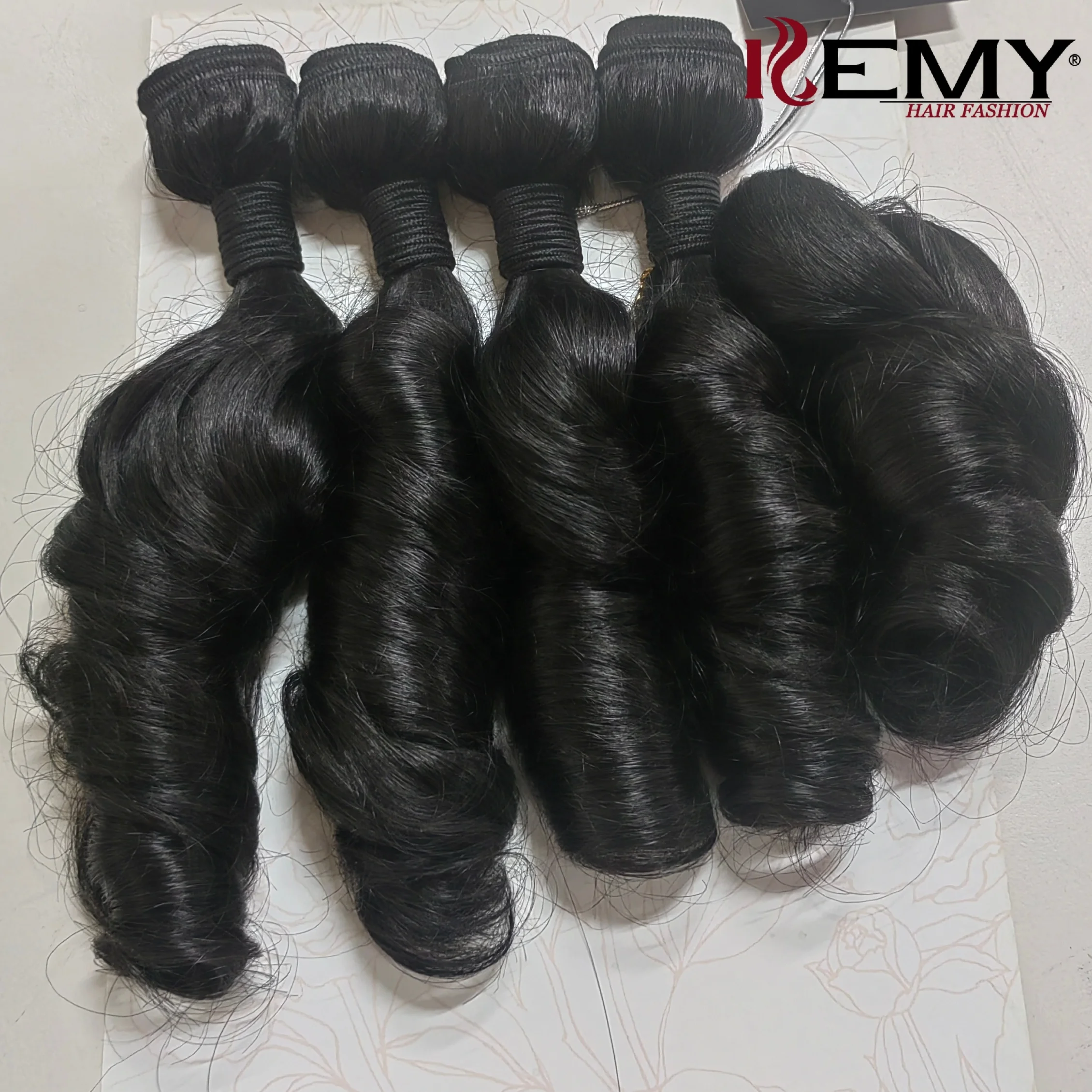KEMY HAIR Synthetic Hair Waving Pack French Curl Loose Wave Synthetic Hair Extension Corchect Braid Spiral Curl Bundle for Women