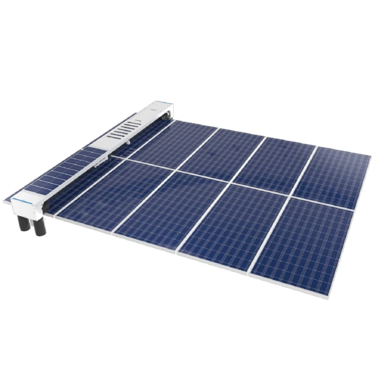 full automatic solar panel pv dry water cleaning robot machine with weather and background monitoring system