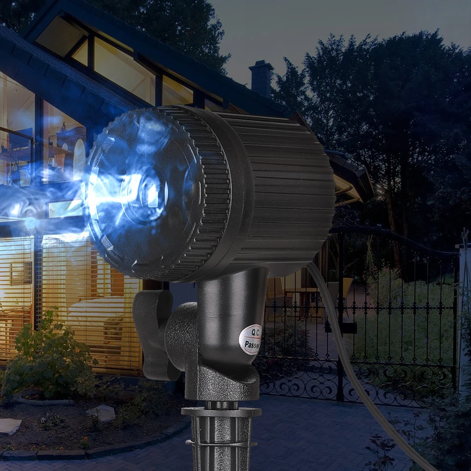 Праздничный проектор на Хэллоуин, Рождество, Санта-Клаус, снеговик, Светодиодный проекционный светильник, комнатный декоративный светильник, уличный сад