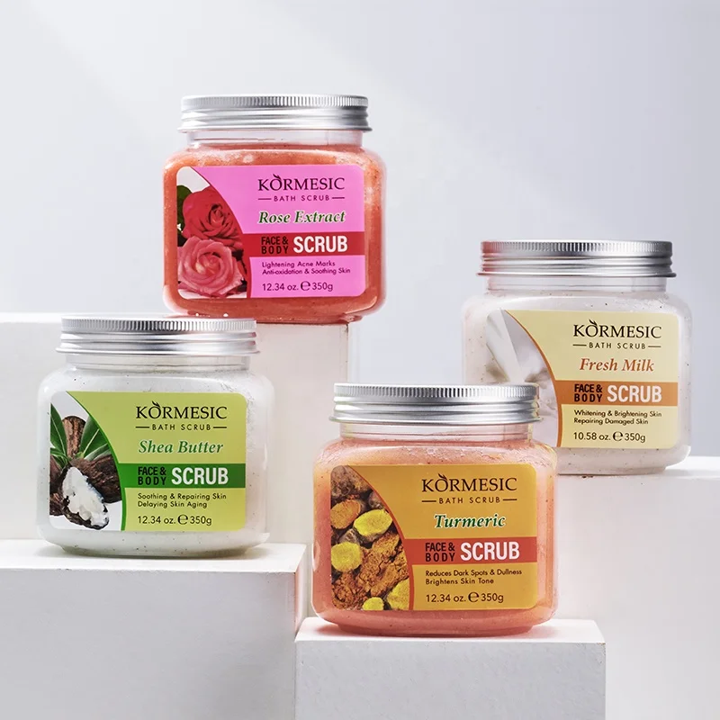 Private Label KORMESIC OEM Wholesale Fruit Scrub Natural Whitening Sugar Body Scrub Organic Body Care Exfoliator Body Scrub
