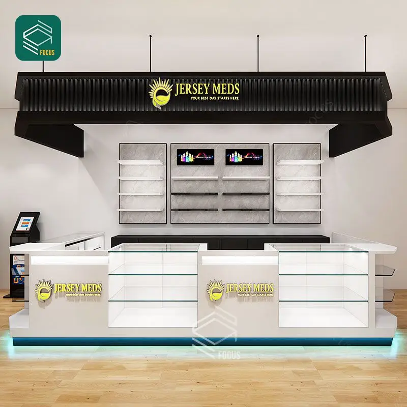 Modern Display Shelves Wall For Retail Stores Glass Showcase Table Cigarette Fixtures Tobacco Display Cabinet