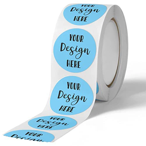 Custom logo adhesive label roll vinyl circle sticker waterproof round sticker high definition printing