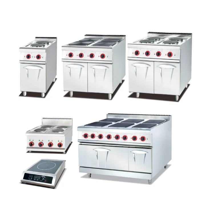 RM Restaurant Commercial kitchen 2 6 4 burner electric hot plate cooking stove range induction cooker with oven cooktop hotplate