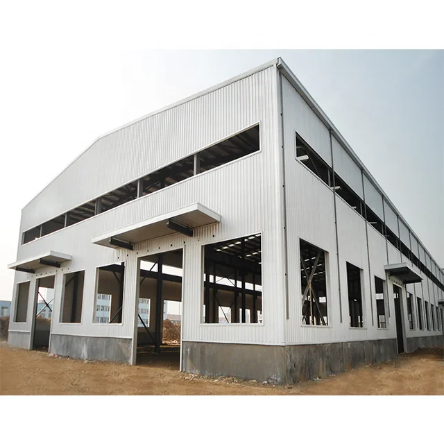 Multi functional large industrial factory plant workshop logistics warehouse Manufactured High standard steel structure building