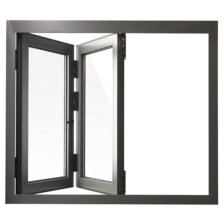 Plastic Bifold Window Anti Hurricane Impact Rated Glass UPVC Folding Windows