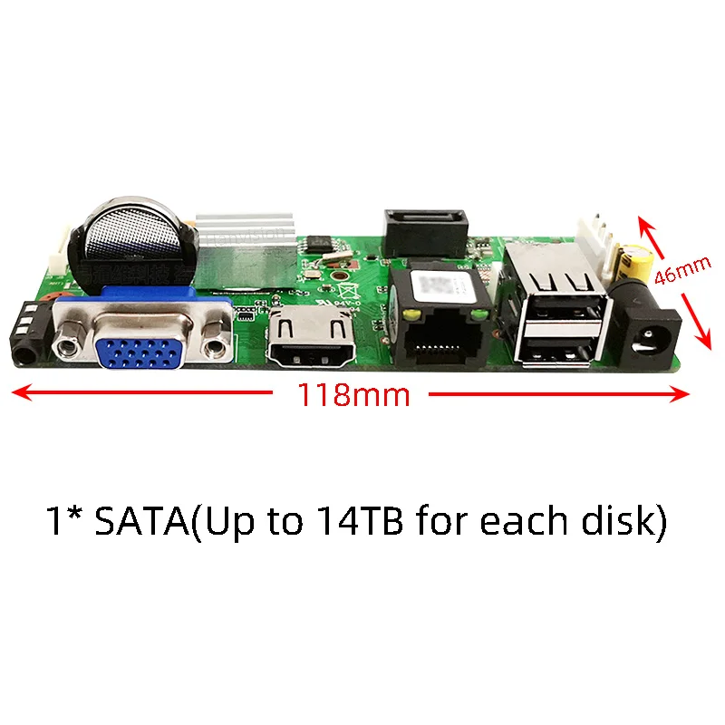 Accessories Security OEM Software CMS 4K Mainboard XMEYE CCTV NVR Mother Board 10CH h.265 XM PCB NVR Board