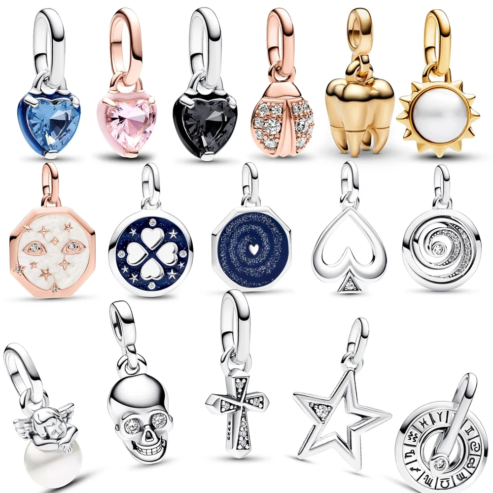 925 Sterling Silver ME Charm ME Tooth Mini Dangle Fit original IPandoraER Me Bracelet for women fashion jewelry Beaded Gift