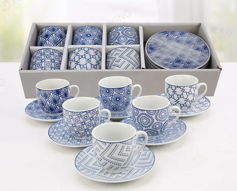 Porcelain ceramic Tea Coffee Sublimation Mug set in Color Box