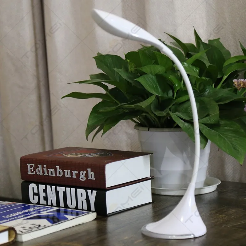ABS Touching control Gooseneck Study Reading  Led Desk Lamp 4W 300ML MA06 Rechargeable Led Table Lamp with Dimmer
